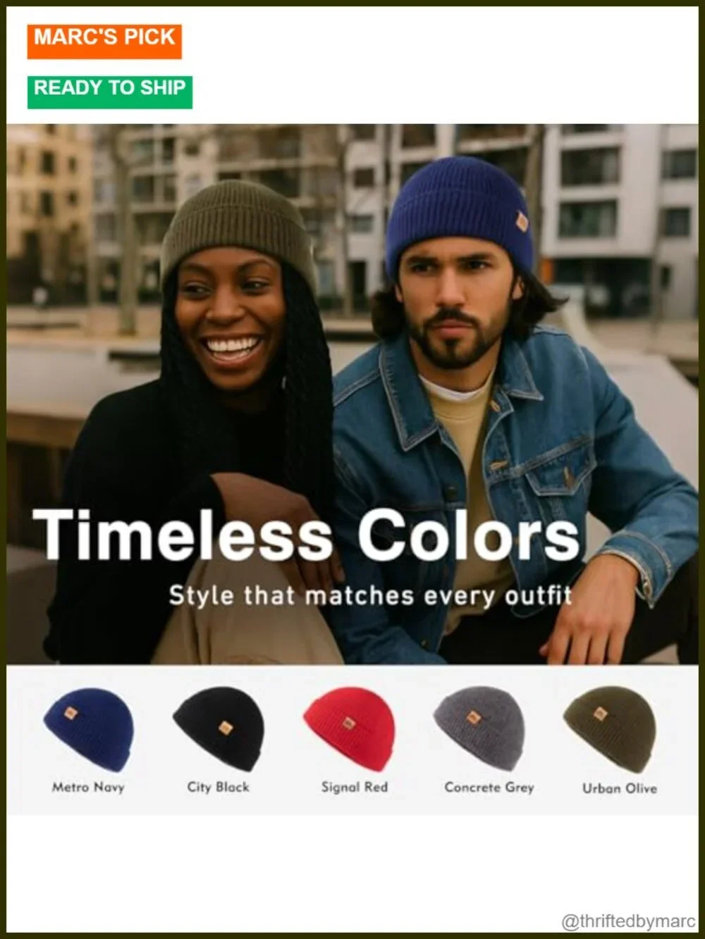 100% Merino Wool Unisex Fisherman Beanie Hat - Soft Lightweight